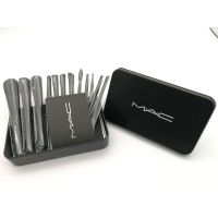 MAC黑盒化妆刷(12支) MAC盒装化妆刷套装全套收纳盒送闺蜜送女友生日化妆刷子