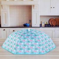 圆形铁树开花 家用饭菜保温罩盖菜罩菜罩食物防尘罩折叠餐桌罩冬季保温饭菜罩子