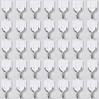 小粘钩:36个装 加强力无痕粘钩家用粘胶贴挂钩宿舍后免打孔勾墙壁墙面小不黏钩