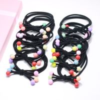 30条彩珠 [5-50条]韩国气质百搭珍珠金珠九珠绳多层皮筋头绳丸子头饰