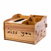 咖啡胡桃 老夫子[破损补寄]桌面抽纸盒纸巾盒多功能纸化妆品客厅收纳盒