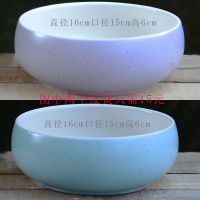 DY无孔蓝紫图两个15元 无孔铜钱花盆陶瓷批清仓水仙睡莲碗莲荷花水培容器多肉特大号