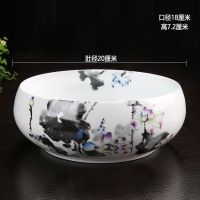 风姿卓约 水仙花水培铜钱花盆陶瓷碗莲睡莲荷花无孔容器清仓水养的器皿