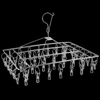 加粗衣架晾衣架夹子不锈钢夹子衣架晾内衣架防风袜子架多功能衣架