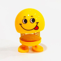 吐舌[单个装] 抖音同款车载摇头公仔弹簧人摆件笑脸摇头娃娃萌表情包创意弹簧仔