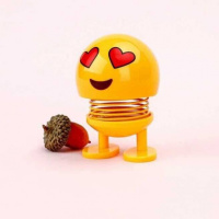 花心[单个装] 抖音同款车载摇头公仔弹簧人摆件笑脸摇头娃娃萌表情包创意弹簧仔