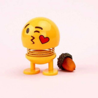 飞吻[单个装] 抖音同款车载摇头公仔弹簧人摆件笑脸摇头娃娃萌表情包创意弹簧仔