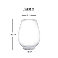 迷你花瓶小城堡 北欧 现代简约玻璃透明花瓶家居创意摆件富贵竹干花百合插花花器