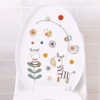 斑马马桶贴一张 创意家居厕所装饰品卫生间浴室防水贴画马桶坐便器装饰贴纸