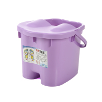 大号紫色有盖 耐摔带盖加高加厚足浴桶按摩泡脚桶足浴盆塑料手提洗脚桶洗脚盆