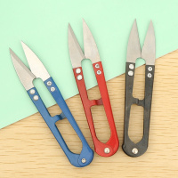 U型小剪刀*1个 纱剪修线剪刀纱线剪刀十字绣专用工具U型剪纱剪修线头弹簧小剪刀