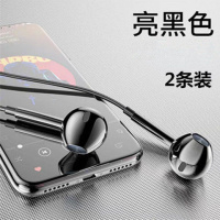 亮黑色升级款【通用版+麦克风】2条装 耳机入耳式vivo华为oppo苹果6手机有线k歌高音质x9小米通用安卓