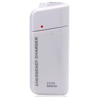 新款手机应急充电器充电宝5号干电池aa充电电池usb输出带手电功能|白色