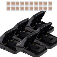 捕鼠神器老鼠夹家用灭鼠器老鼠夹子全自动一窝端捉老鼠笼药粘鼠板|[5个黑色捕鼠夹]+20包诱饵