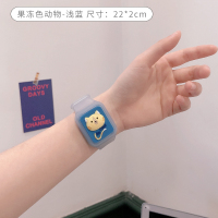 儿童驱蚊手环大人宝宝女生版学生情侣少女手链防蚊扣神器长效随身|桔红色果冻色动物-浅蓝