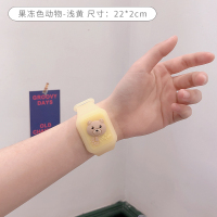 儿童驱蚊手环大人宝宝女生版学生情侣少女手链防蚊扣神器长效随身|西瓜红果冻色动物-浅黄