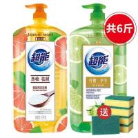 洗洁精大桶洗涤剂去油家庭厨房洗碗家用酒店食堂专用|1.5kg西柚+柠檬共6斤[送海绵]