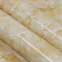 自粘家用厨房灶台防油贴纸浴室卫生间阳台耐磨大理石纹防水墙贴纸|黄琥珀 60厘米宽*2米长(两件送工具)