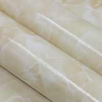 自粘家用厨房灶台防油贴纸浴室卫生间阳台耐磨大理石纹防水墙贴纸|黄冰玉 60厘米宽*6米长(工具)