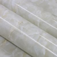 自粘家用厨房灶台防油贴纸浴室卫生间阳台耐磨大理石纹防水墙贴纸|玉石灰 40厘米宽*4米长(工具)