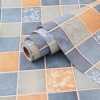 自粘家用厨房灶台防油贴纸浴室卫生间阳台耐磨大理石纹防水墙贴纸|宝蓝格 60厘米宽*4米长(工具)