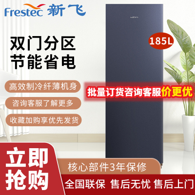 新飞(Frestec)185升冰箱双开门小型家用租房宿舍办公室小冰箱迷你大容量简约两门冰箱 BCD-185KT