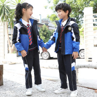 热卖儿童校服小学生班服秋冬装新款户外冲锋衣反光条防风服幼儿园园服