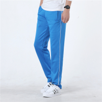 热卖一条杠天蓝色校裤韩版宽松初中高中校服裤子男女通用长裤