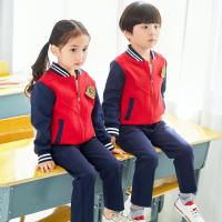 热卖幼儿园园服红色运动会服中小学生校服套装学院风韩国男女班服定制