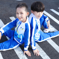 热卖运动会开幕式服装小学生班服三件套一年级校服春秋季初中国风红色