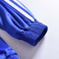 热卖两条双白杠缩口带网蓝色金光绒布城阳上马小学初高中学生校服裤子