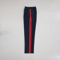 热秋冬款中小学生校服裤子 拼接白细道4.5厘米红道纯棉校裤运动裤