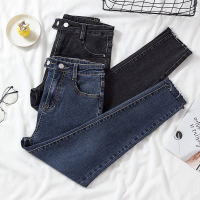 热卖高腰牛仔裤女春秋新款显瘦显高显腿长紧身小脚铅笔waitmore裤子潮