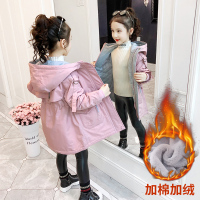 热卖女童冬装棉衣2019新款潮童装派克服洋气外套儿童加绒加厚中长棉袄
