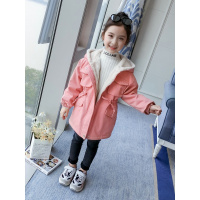热卖女童棉衣派克服冬装2019新款洋气加绒加厚外套儿童中长款冬季棉服