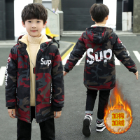 热卖男童棉服洋气秋冬装加绒袄棉衣外套韩版2019新款潮中长款大儿童装