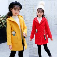 热卖女童呢子大衣2019新款加厚童装中大童女孩洋气秋冬装儿童毛呢外套