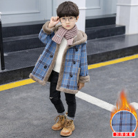 热卖男童外套2019秋冬装新款4洋气8加绒厚7毛呢子10大儿童装大衣5岁12