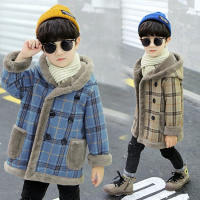 热卖男童呢子外套秋冬装2019新款韩版儿童宝宝中大童加棉加厚毛呢大衣