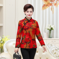 热卖唐装旗袍上衣女冬加厚保暖小棉袄中式改良盘扣中国风汉服夹棉外套