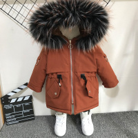 热卖男童棉衣冬装外套2019新款加绒加厚儿童中长款棉服中小童派克棉袄