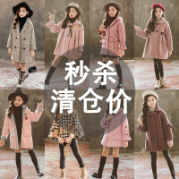 热卖女童洋气外套6公主冬7毛呢子8大童9岁儿童10岁冬装加厚韩版呢大衣