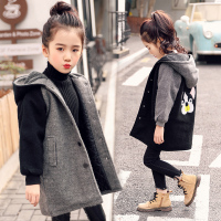 热卖女童毛呢外套十大童女装秋冬装小学生12女孩洋气儿童呢子大衣15岁