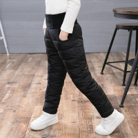 热卖女童羽绒棉裤加绒加厚冬季外穿北方男宝宝保暖高腰儿童宽松长裤子