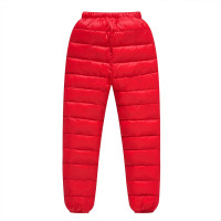 热卖2018女童羽绒棉裤子冬装中大童小学生男孩手塞棉12纯色13儿童15岁