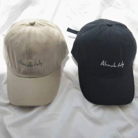 热卖帽子ins日系休闲百搭街头软顶字母棒球帽男女复古秋冬天鸭舌帽潮