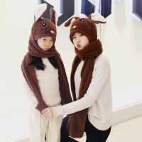 热卖儿童帽子围巾手套三件套秋冬男女童可爱超萌宝宝加绒护耳婴幼儿潮