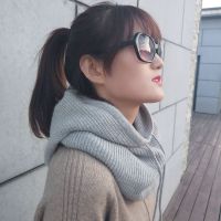 热卖羊绒毛线帽子围脖一体女秋冬季加厚针织韩版护耳脖套保暖连帽围巾