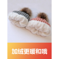 热卖三件套秋冬儿童加绒毛线帽男女童围巾手套婴儿加厚保暖套头针织帽