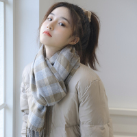 热卖围巾女秋冬季学生软妹ins可爱少女韩版百搭英伦格子情侣男士围脖
